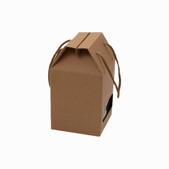 Corrugated shipping boxes with handle