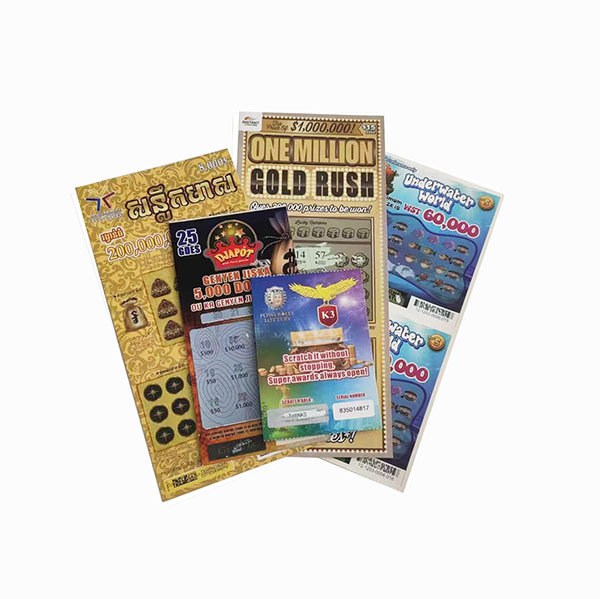 Customized scratch off lottery tickets printing