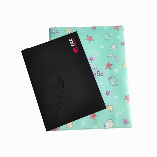 Custom logo print A4 PP document file folders with pockets